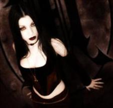 goth girl all in black