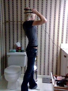 Blonde Getting Ready