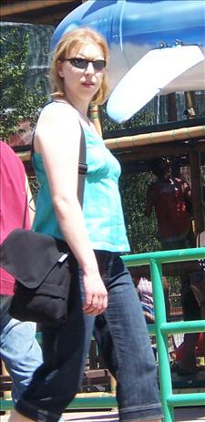 girl at zoo