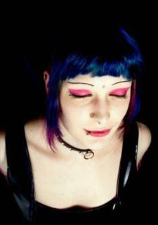 slut with blue hairs