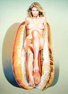 girl being a saucage